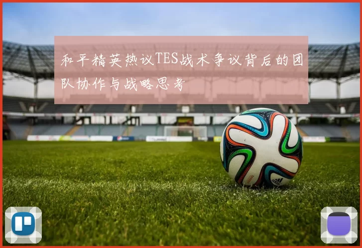 和平精英热议TES战术争议背后的团队协作与战略思考